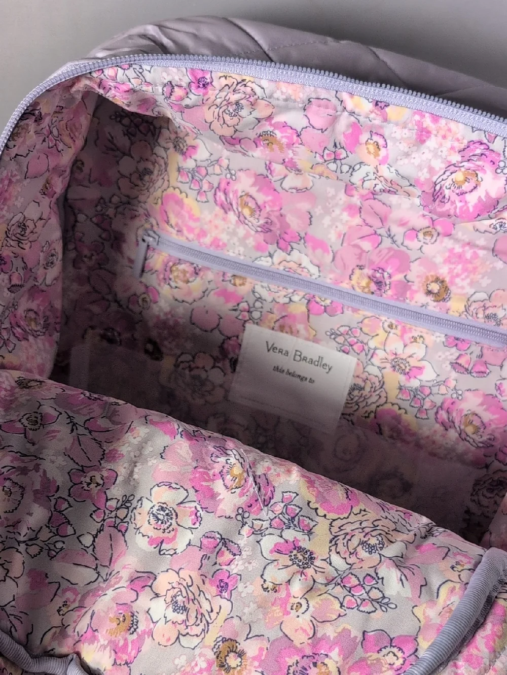 Vera Bradley Essential Ultralight Large Backpack in Lavender Pearl
